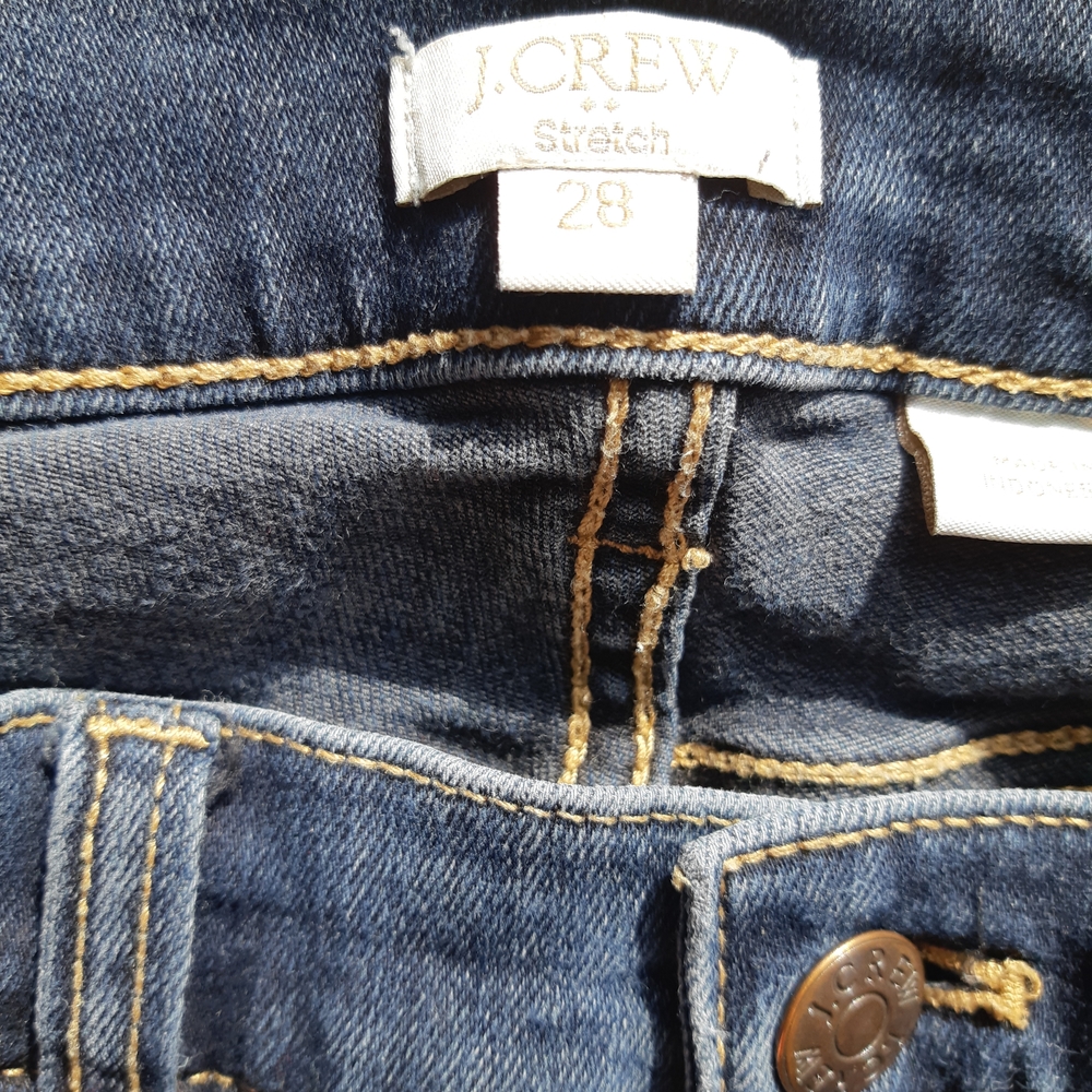 J Crew Stretch Cropped Skinny Jeans 26" Inseam Size 28 - Picture 2 of 4